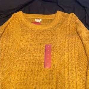 mustard mossimo sweater